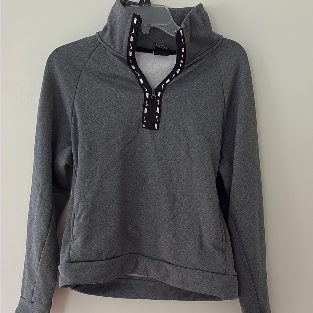 Nike Gray Boxy Polo Sweatshirt